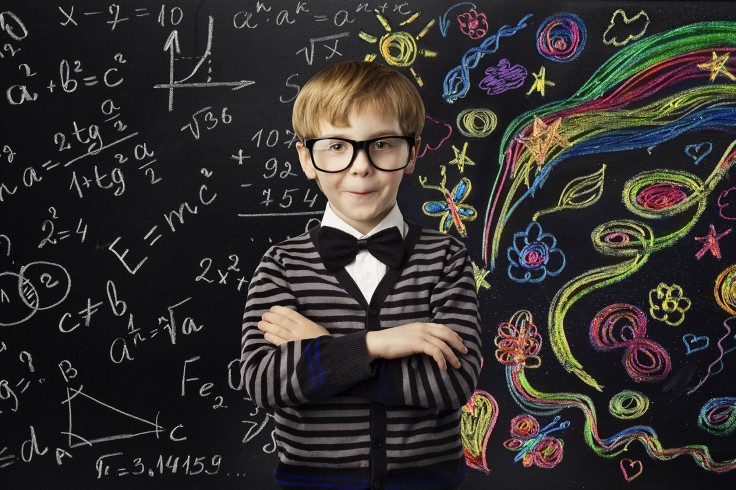 Kid Creativity Education Concept, Child Learning Art Mathematics
